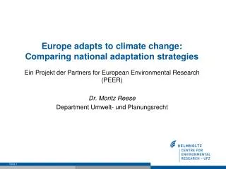 europe adapts to climate change comparing national adaptation strategies