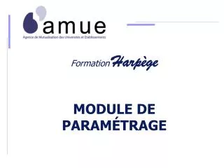 formation harp ge module de param trage