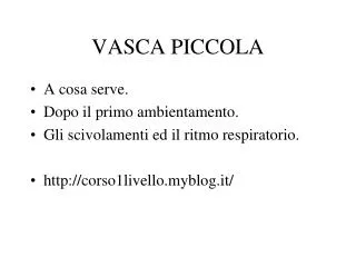 vasca piccola