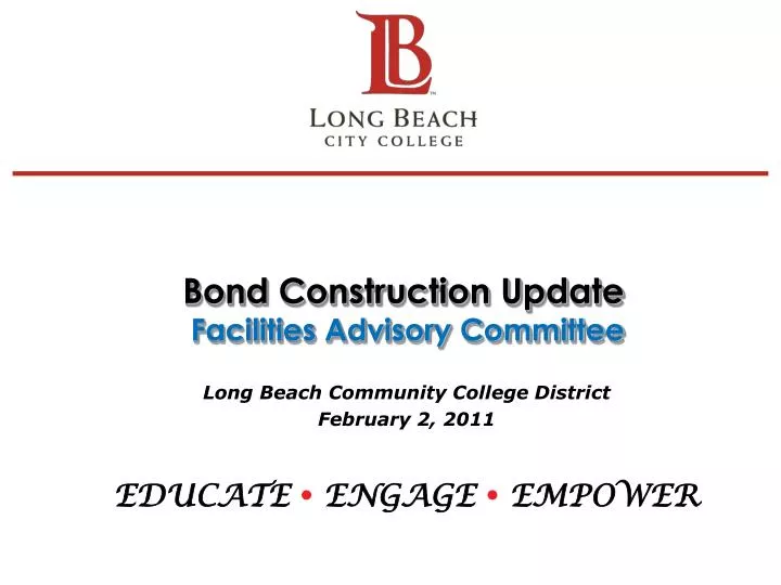 bond construction update facilities advisory committee