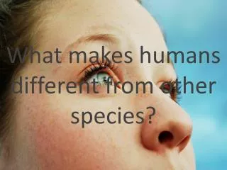 What makes humans different from other species?