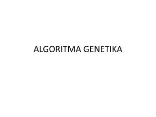 algoritma genetika
