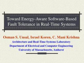 Toward Energy-Aware Software-Based Fault Tolerance in Real-Time Systems