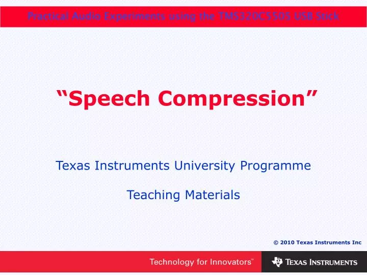 speech compression