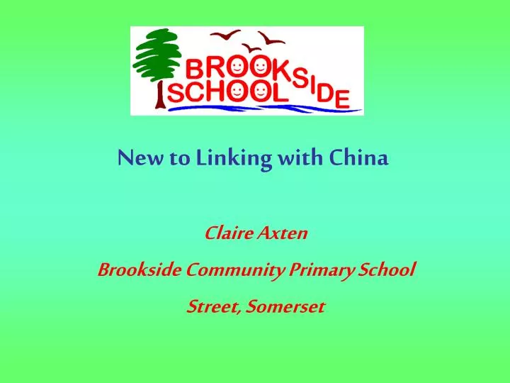 new to linking with china