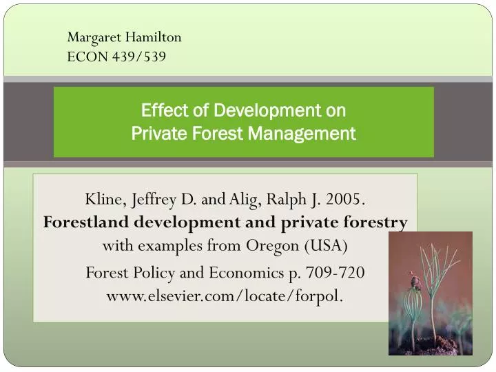 effect of development on private forest management
