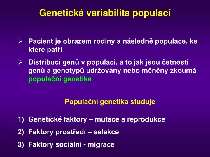 genetick variabilita populac