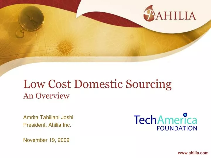 low cost domestic sourcing an overview
