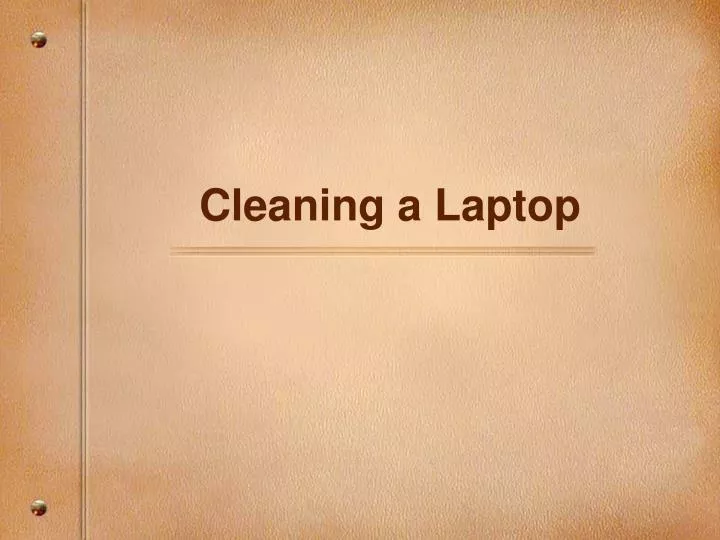 cleaning a laptop