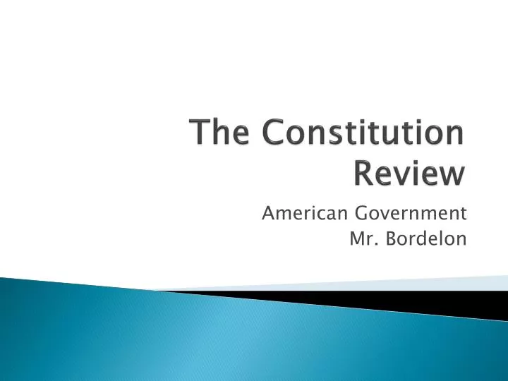 the constitution review