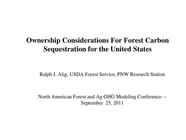 ownership considerations for forest carbon sequestration for the united states