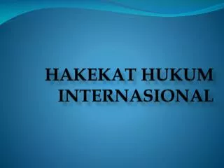 PPT - Hukum Internasional PowerPoint Presentation, Free Download - ID ...