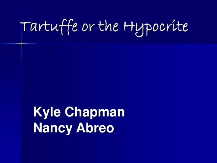 tartuffe or the hypocrite
