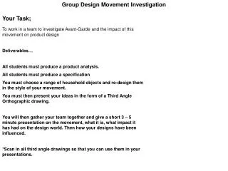 Group Design Movement Investigation