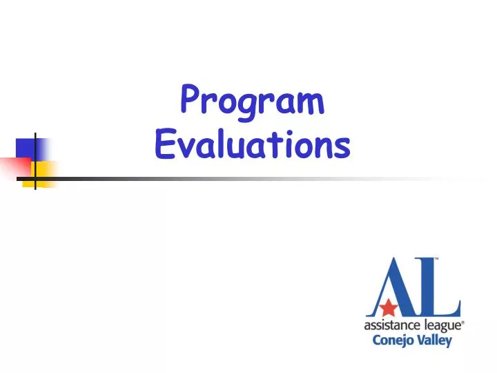 program evaluations