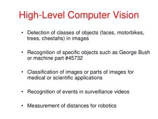 High-Level Computer Vision