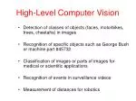 High-Level Computer Vision - slide 1