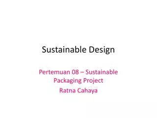 sustainable design