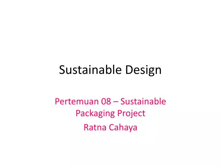 sustainable design