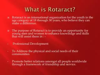 What is Rotaract?
