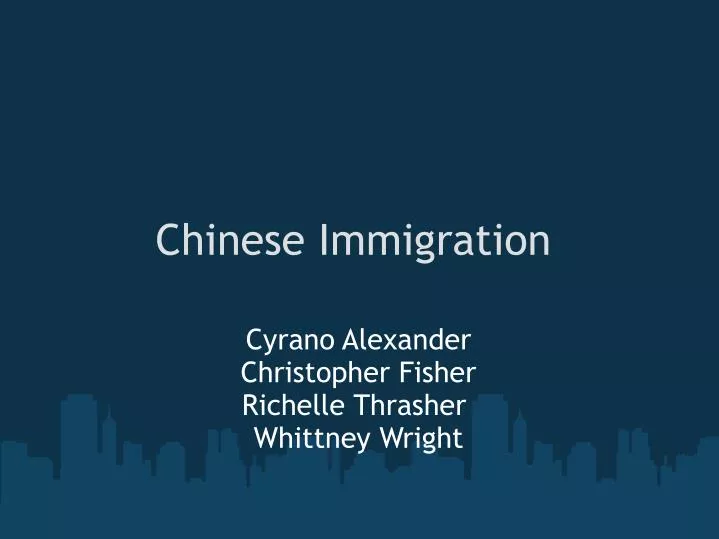 chinese immigration