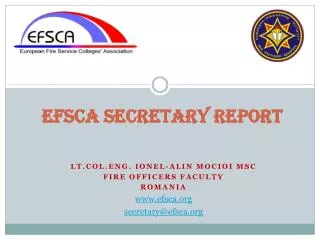 EFSCA Secretary Report