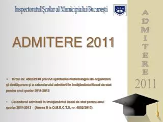 admitere 201 1