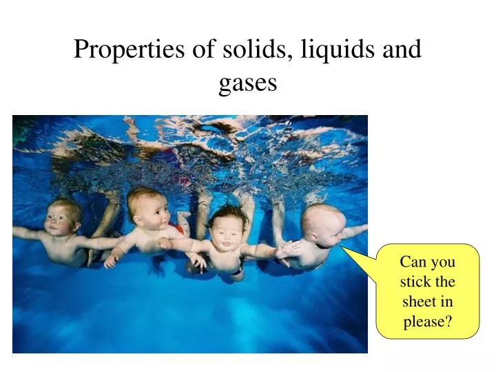 properties of solids liquids and gases