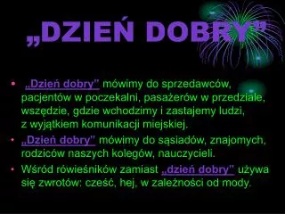 dzie dobry