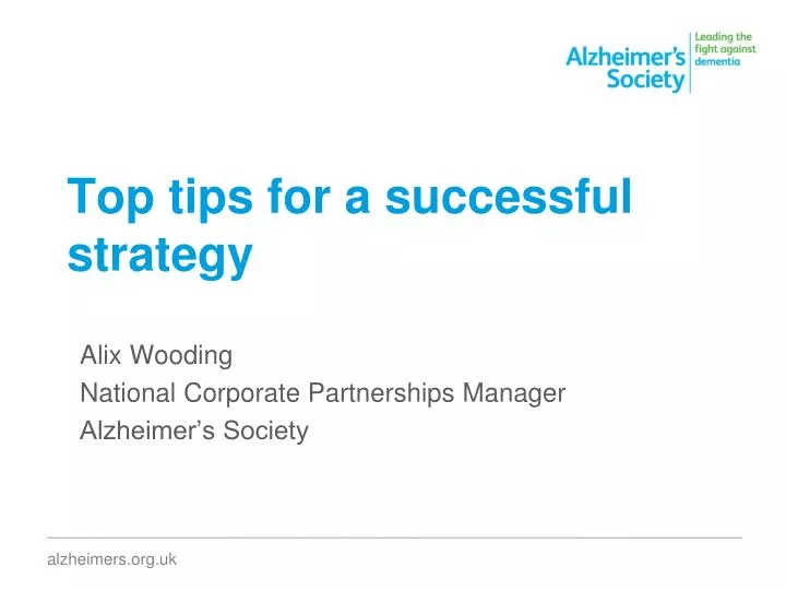 top tips for a successful strategy