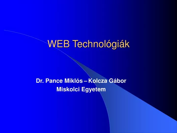 web technol gi k