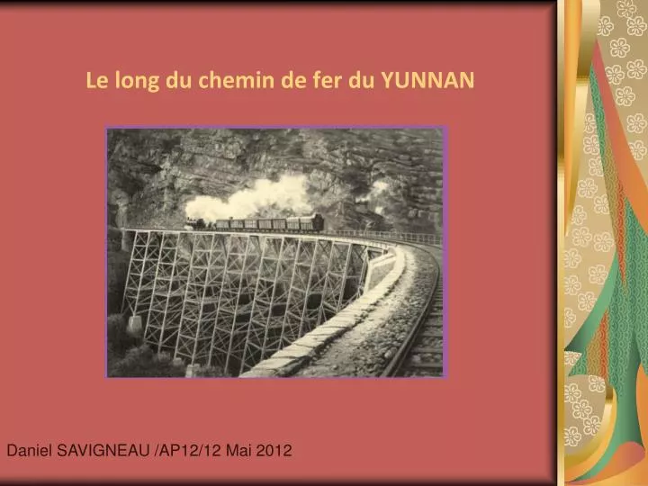le long du chemin de fer du yunnan