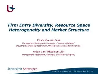Firm Entry Diversity, Resource Space Heterogeneity and Market Structure