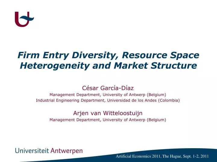 firm entry diversity resource space heterogeneity and market structure