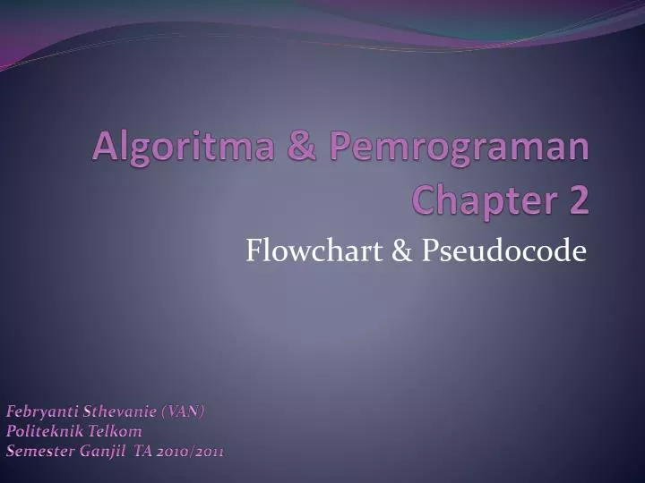 algoritma pemrograman chapter 2