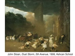 John Sloan, Dust Storm, 5th Avenue , 1906, Ashcan School