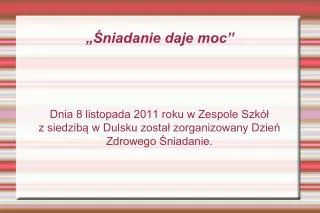 niadanie daje moc