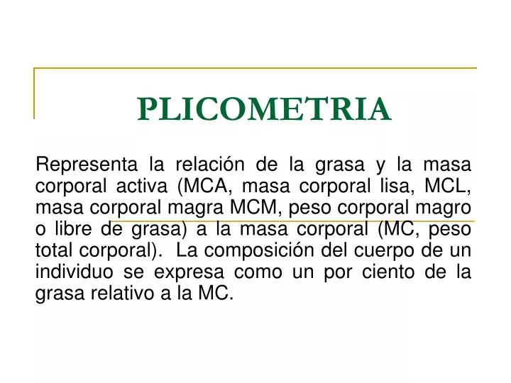 plicometria