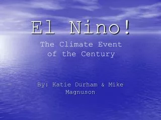 El Nino!