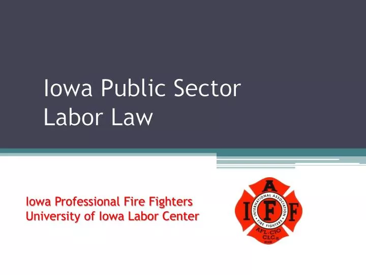 iowa public sector labor law