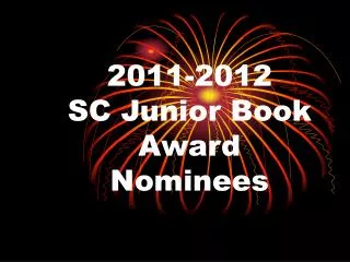 2011-2012 SC Junior Book Award Nominees