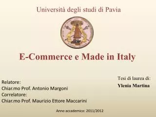 E-Commerce e Made in Italy