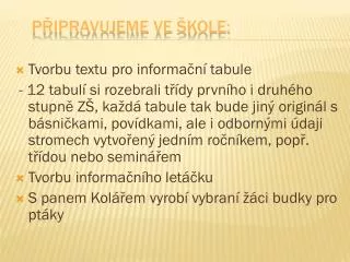 p ipravujeme ve kole