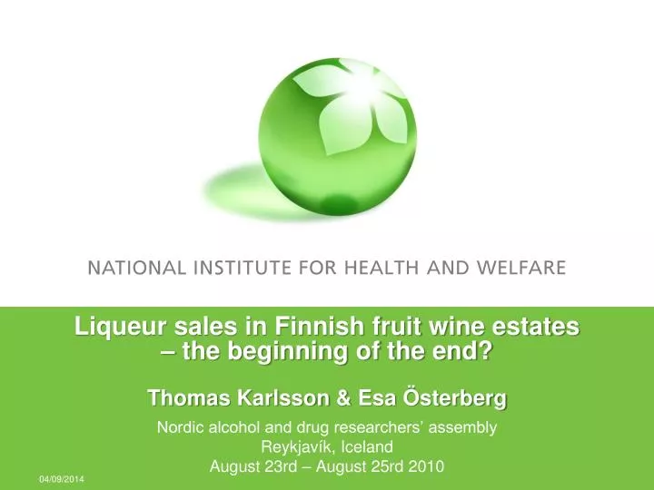 liqueur sales in finnish fruit wine estates the beginning of the end thomas karlsson esa sterberg