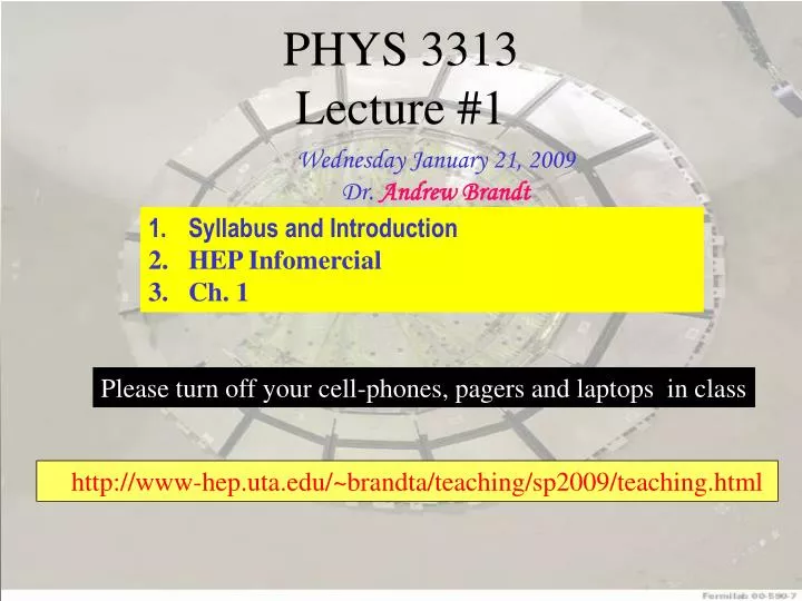 phys 3313 lecture 1