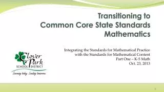 transitioning to common core state standards mathematics