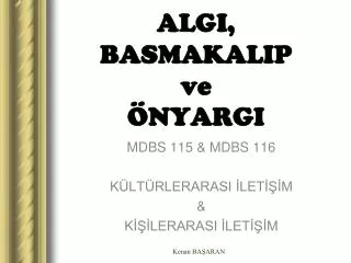 algi basmakalip ve nyargi