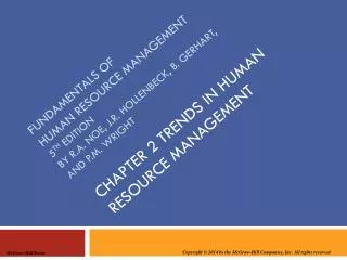 CHAPTER 2 TRENDS IN HUMAN RESOURCE MANAGEMENT