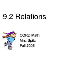 9.2 Relations