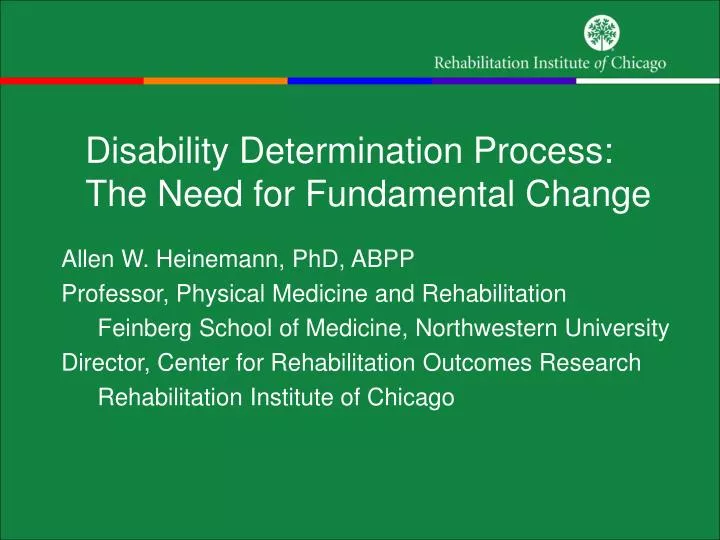 disability determination process the need for fundamental change